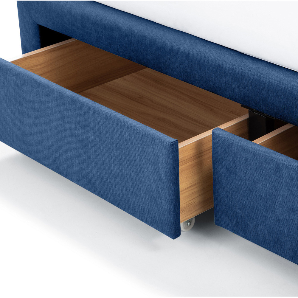 Julian Bowen Fullerton Double Blue Bed with 4 Drawers Wilko