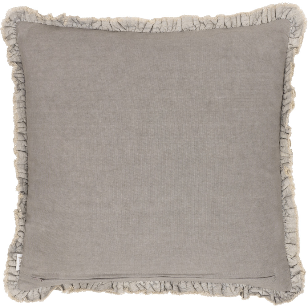Yard Bertie Taupe Cotton Velvet Cushion 45 x 45cm Image 3