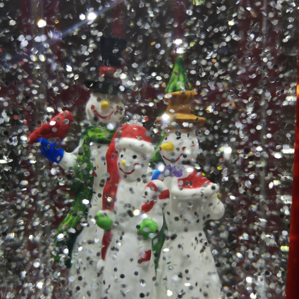 Samuel Alexander Telephone Box with Snowman Scene Water Spinner Christmas Decoration 26.5cm Image 3