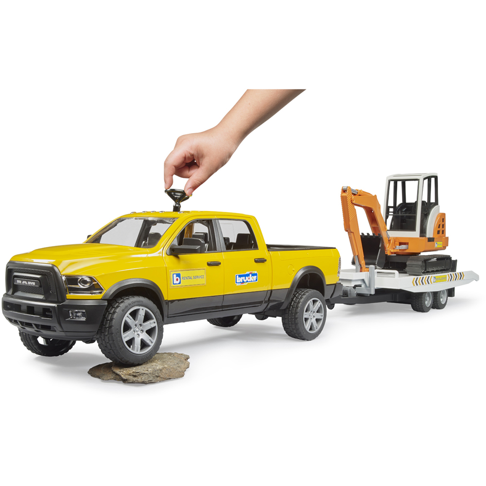 Bruder RAM 2500 Wagon Rental Service with Mini Excavator Image 6