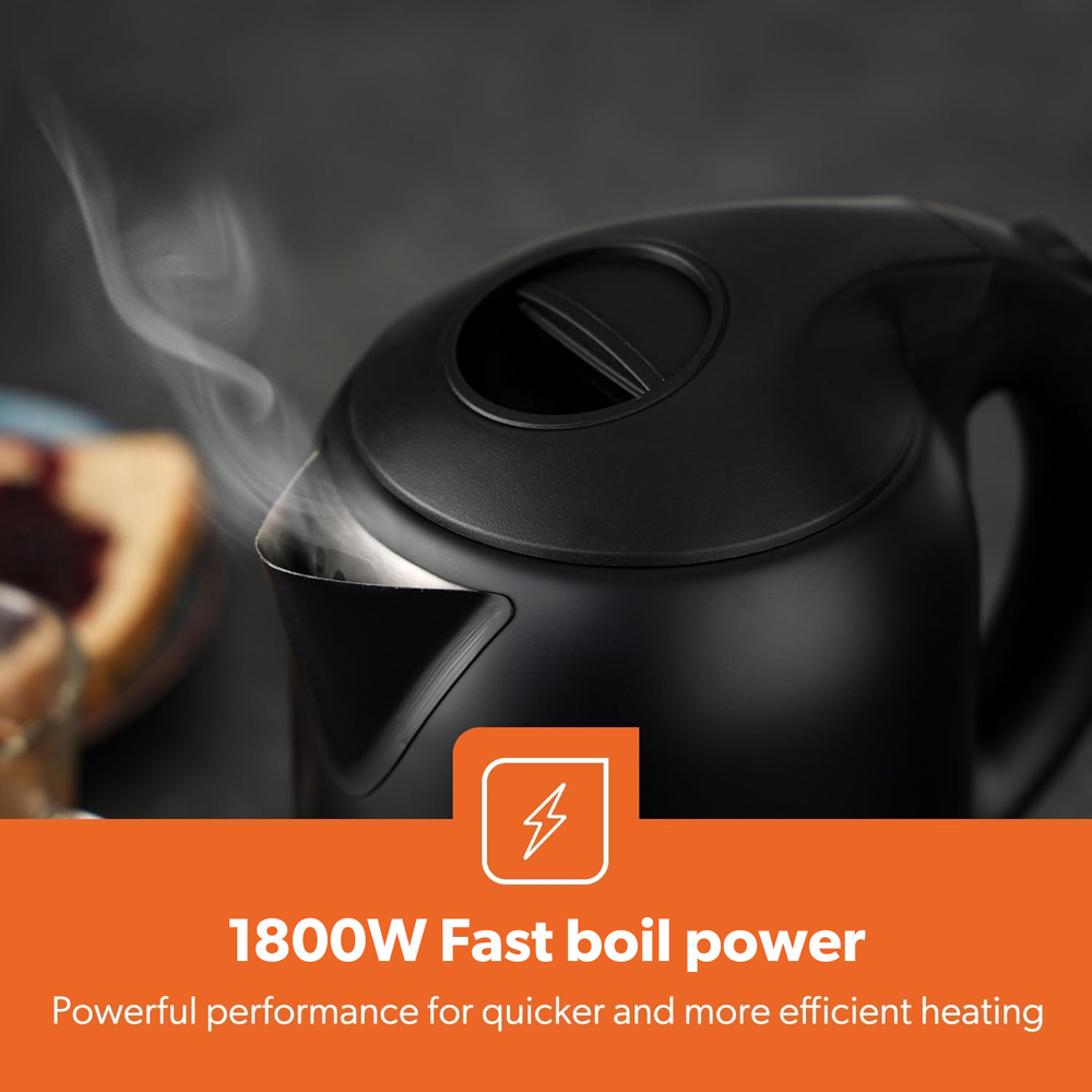 Geepas GK5466UK-BK Matte Black 1.8L Cordless Kettle 1800W Image 4