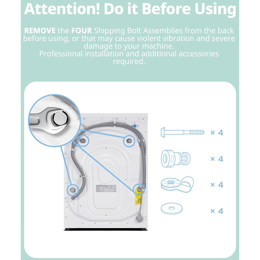 Comfee White 9kg Freestanding Washing Machine Image 6