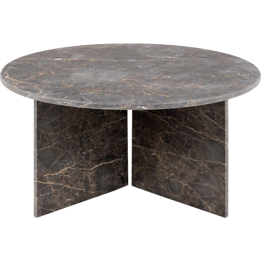 Florence Vega Marron Marble Round Coffee Table Image 3