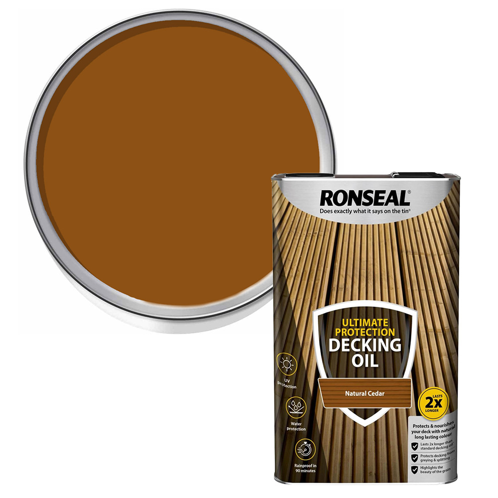 Ronseal Ultimate Protection Natural Cedar Decking Oil 5L Image 1
