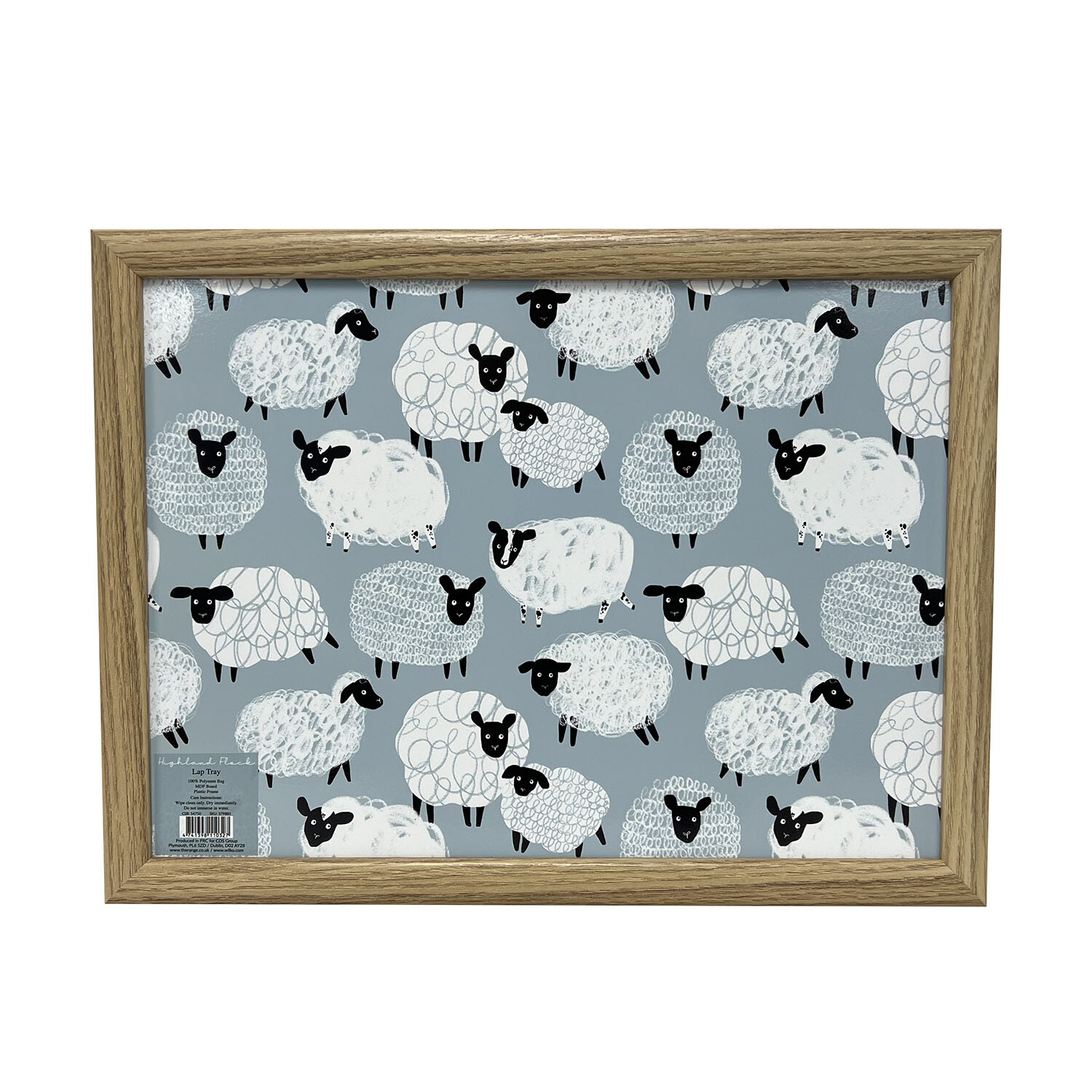Highland Flock Frame Laptray - Multicolour Image