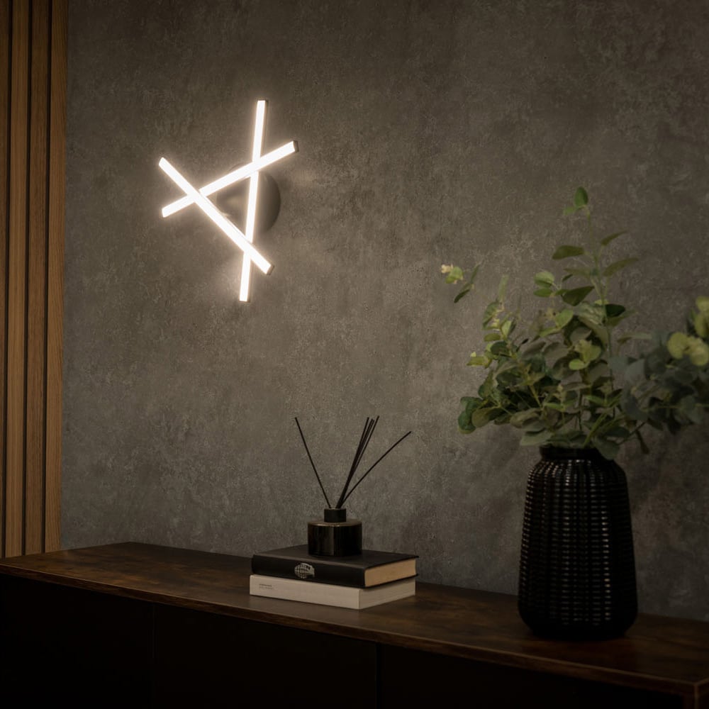 ValueLights Infinity Matt Black 3 Arm Adjustable Crossover Ceiling Wall Light Image 5