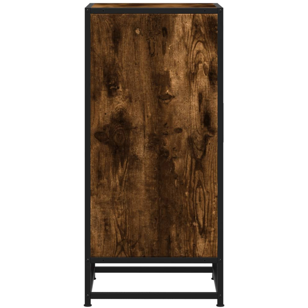 vidaXL Single Door Smoked Oak Compact Sideboard Image 5