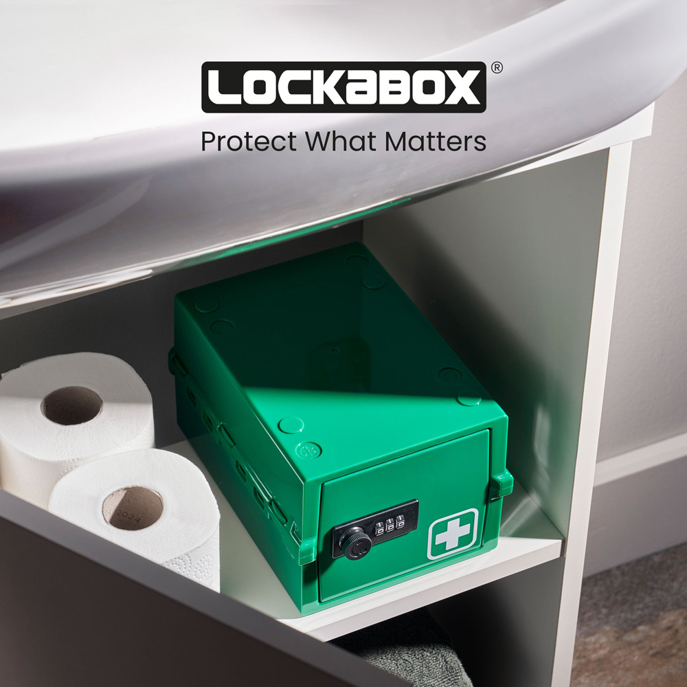 Lockabox 3L Medi Green Lockable Mini Storage Box Image 9