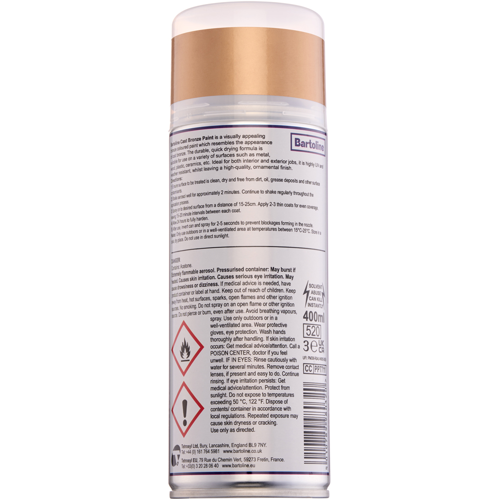 Bartoline Cast Bronze Spray Paint 400ml Image 2