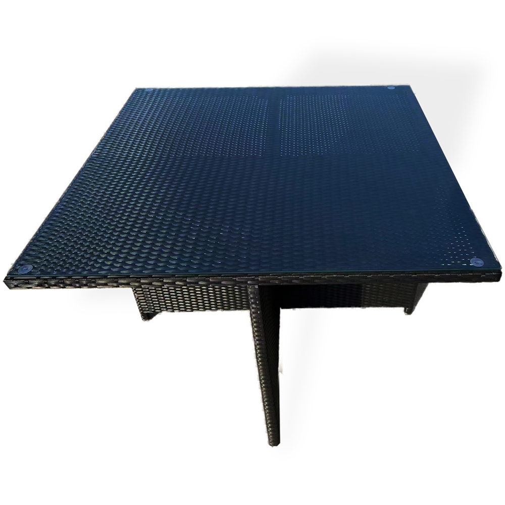 Furniture One 8 Seater Rattan Dining Set Black Image 4