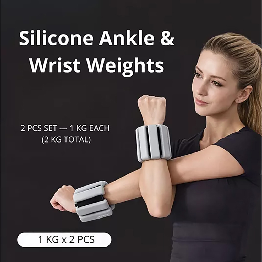 Head Grey Wrist and Ankle Weighted Bangle 1kg 2 Pack Image 4