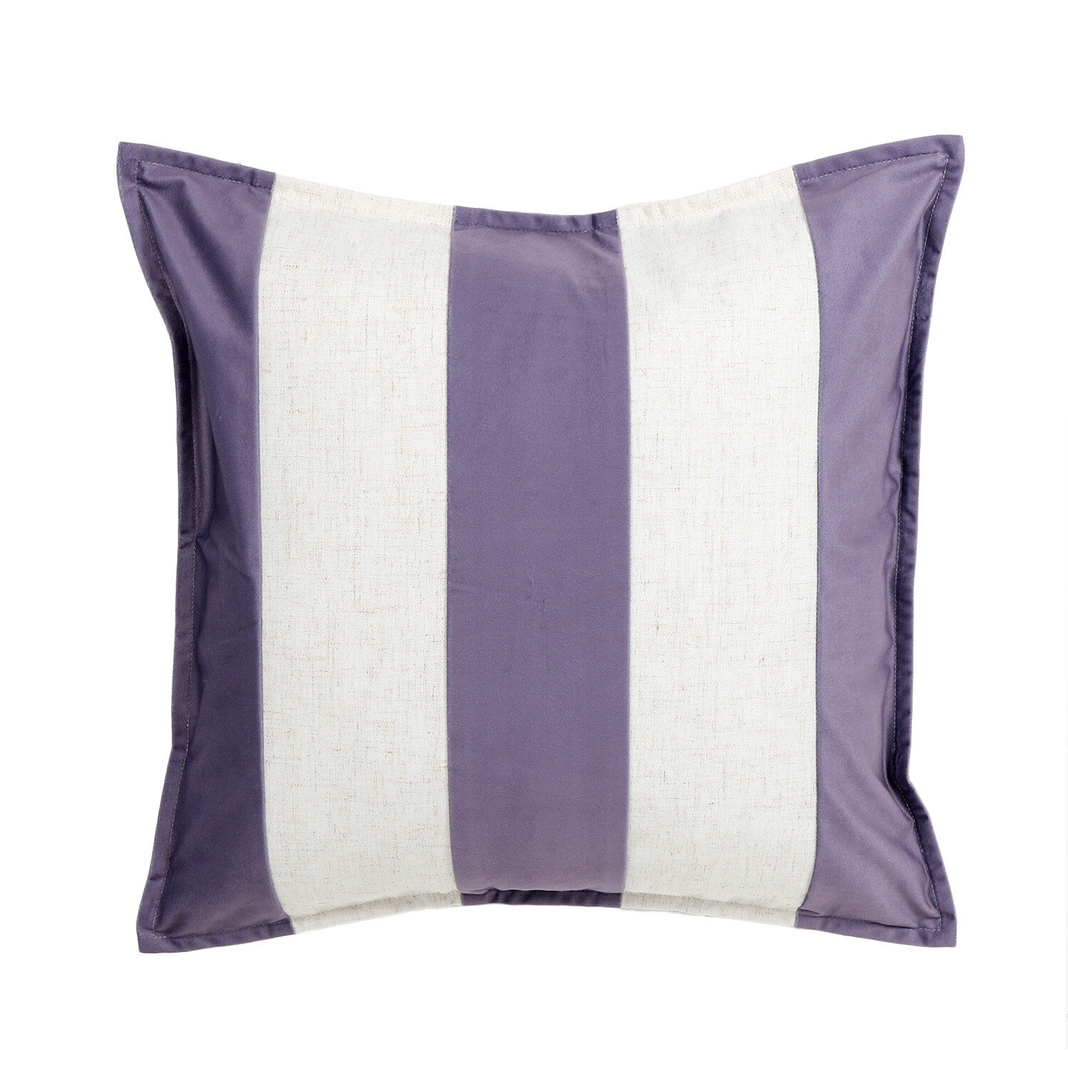 Velvet Stripe Cushion - Purple Image