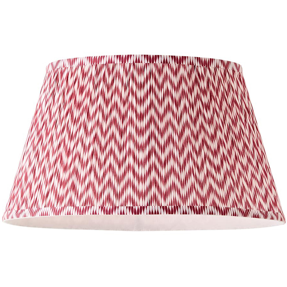 ValueLights Saffira Pink Chevron Pleated Tapered Large Lamp Shade 45cm Image 1