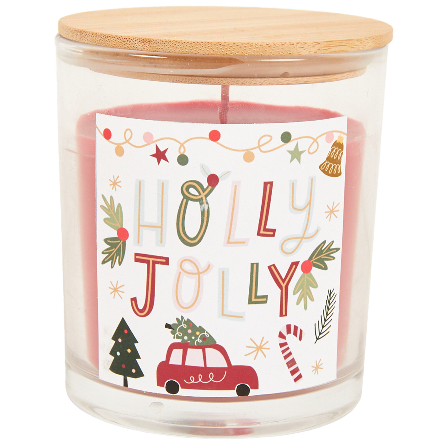 Festive Print Candle Winter Spice Image 2