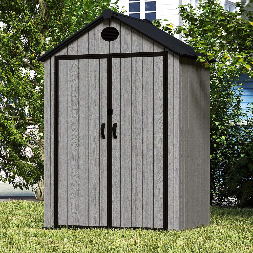 Living and Home 6 x 4ft Grey Apex Garden Tool Shed Image 7