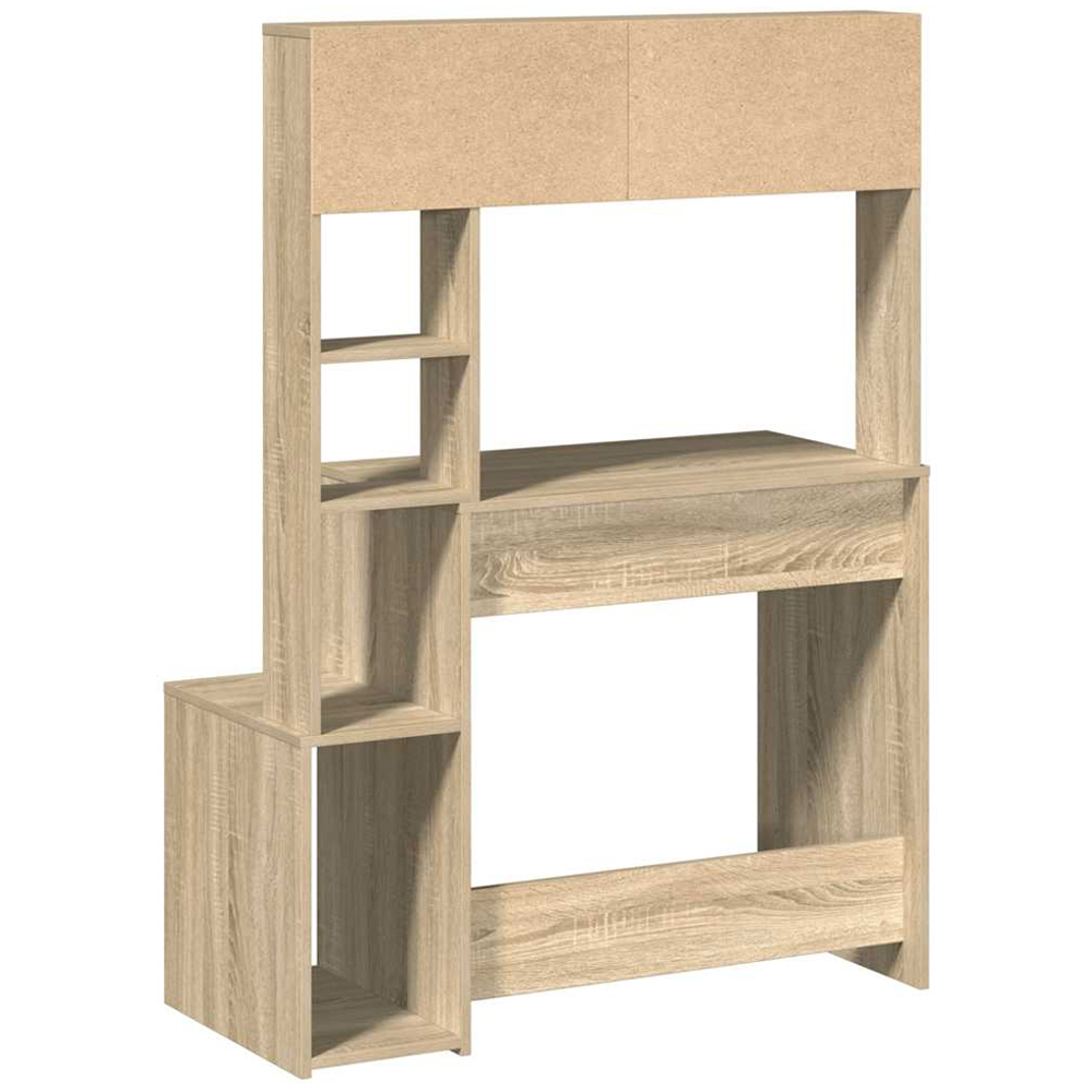 vidaXL 6 Shelf Modern Desk Sonoma Oak Image 4