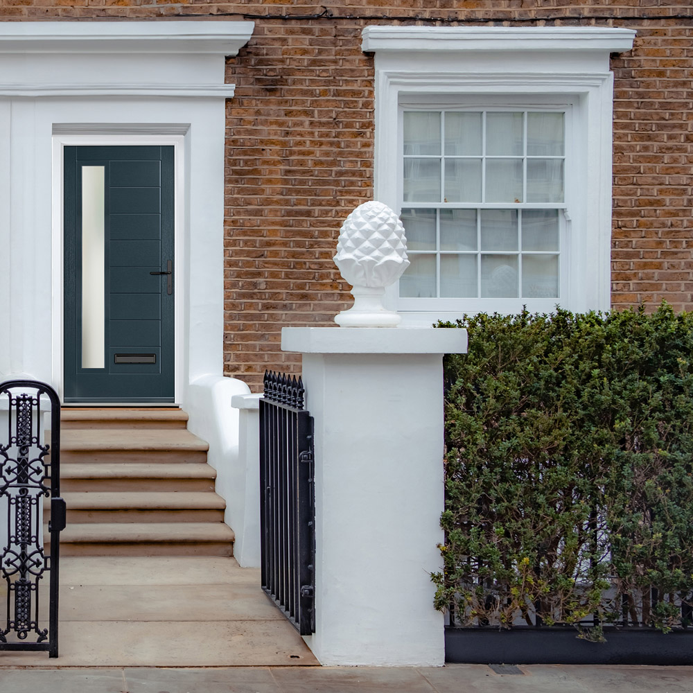 Crystal-Direct Monza Anthracite Grey GRP Stipolytte Glass Left Hand Open Front Door 890 x 2090mm Image 2