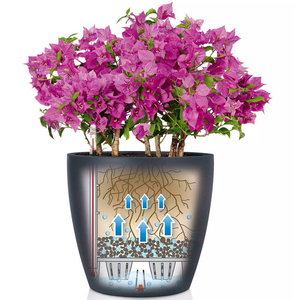 Lechuza Classico Colour 43 White Poly-Resin Self-Watering Planter 40cm Image 3