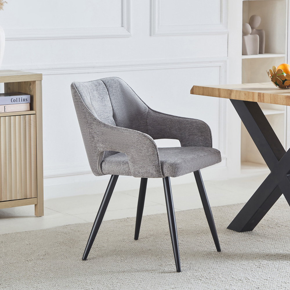 Artemis Home Lodine Set of 2 Grey Dining Chair Image 2