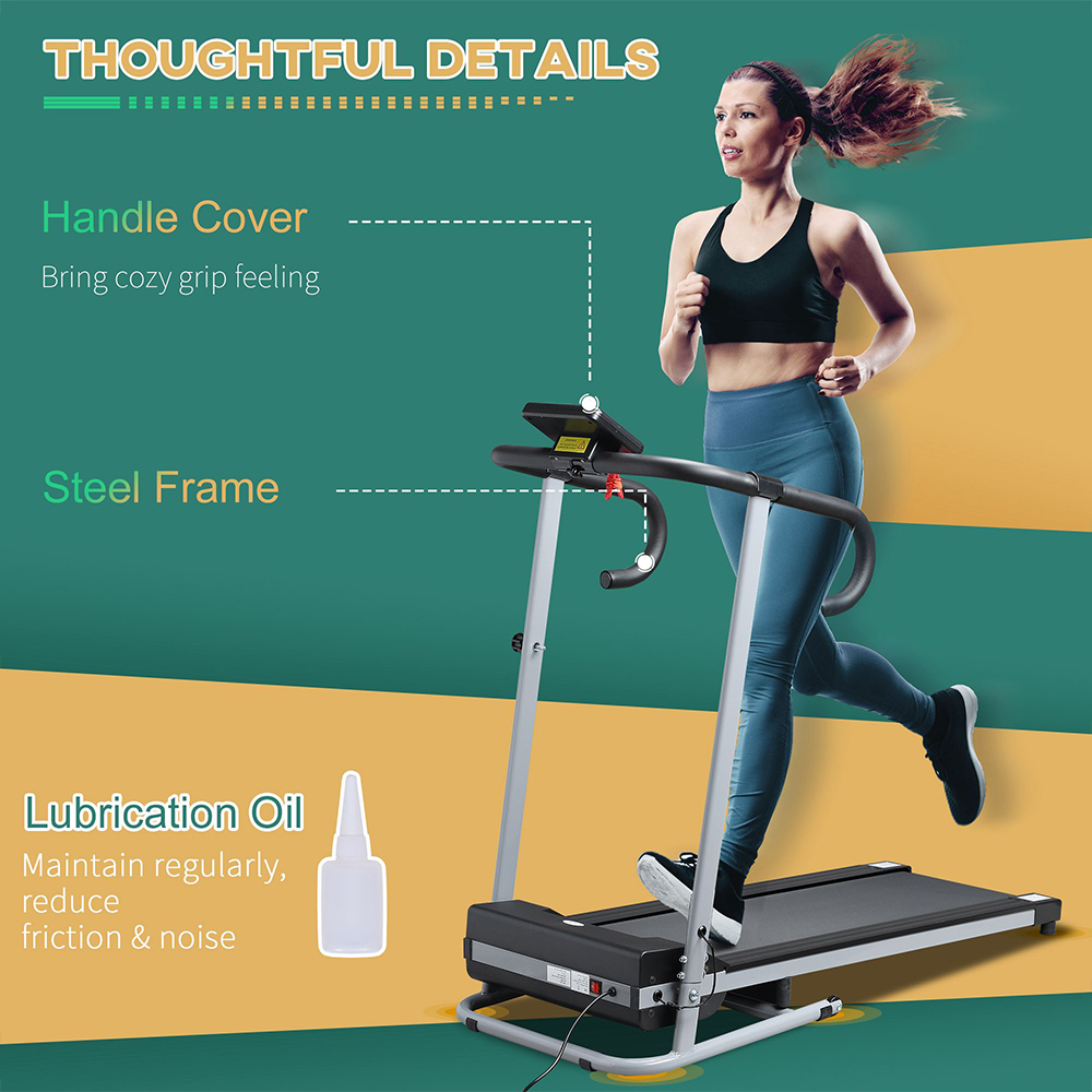 HOMCOM Unisex Foldable Electric Treadmill with LCD Monitor Image 6