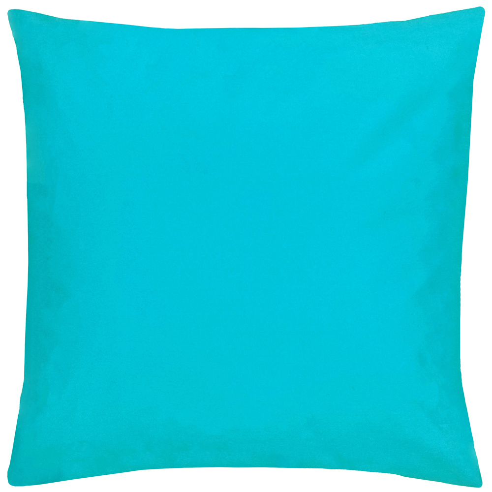 furn. Plain Aqua Outdoor Cushion Large Image 1