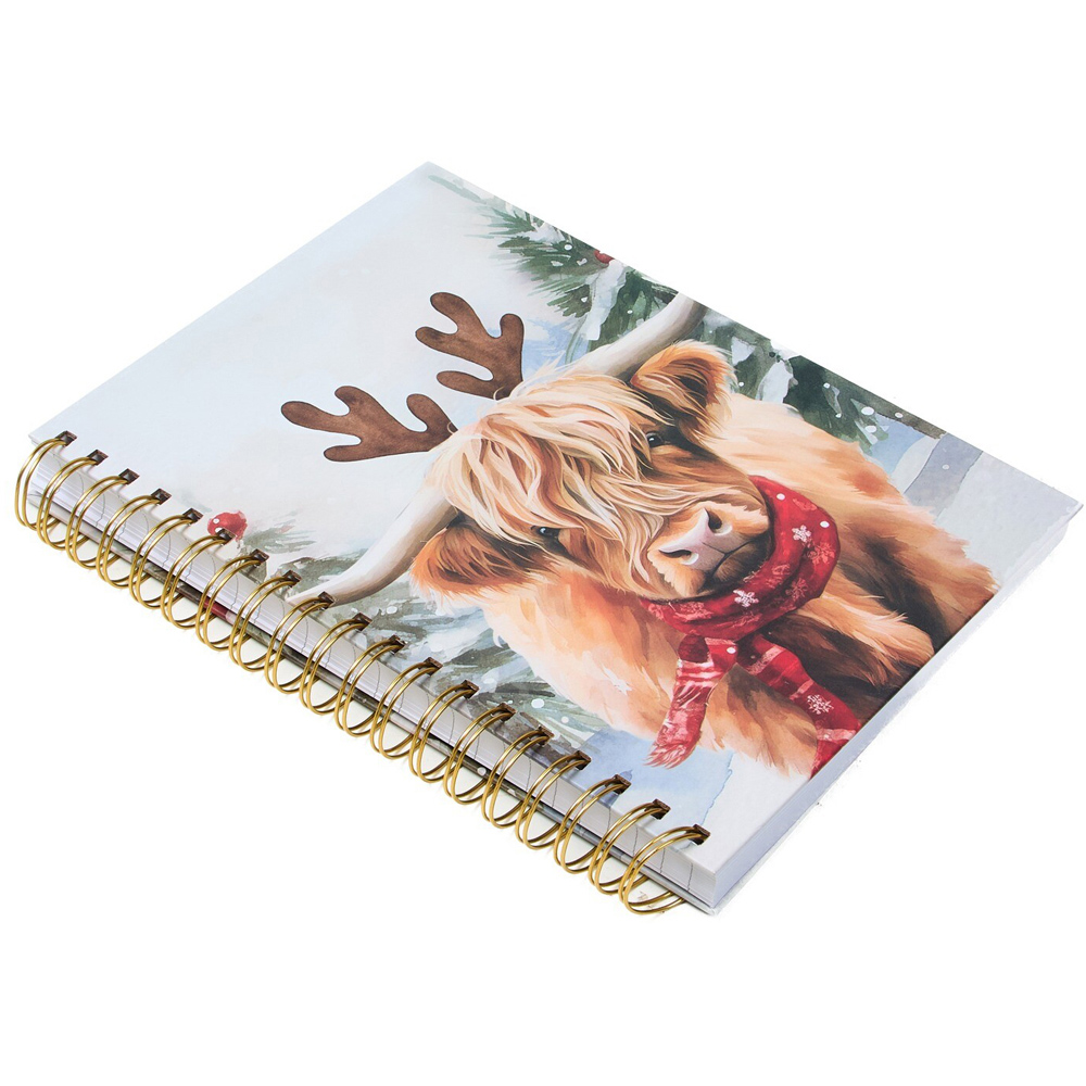 Christmas Highland Cow B5 Notebook Image 2