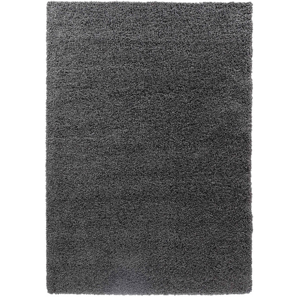 Desire Rugs Oxford Dark Grey Plain Shaggy Rug 80 x 150cm Image 1
