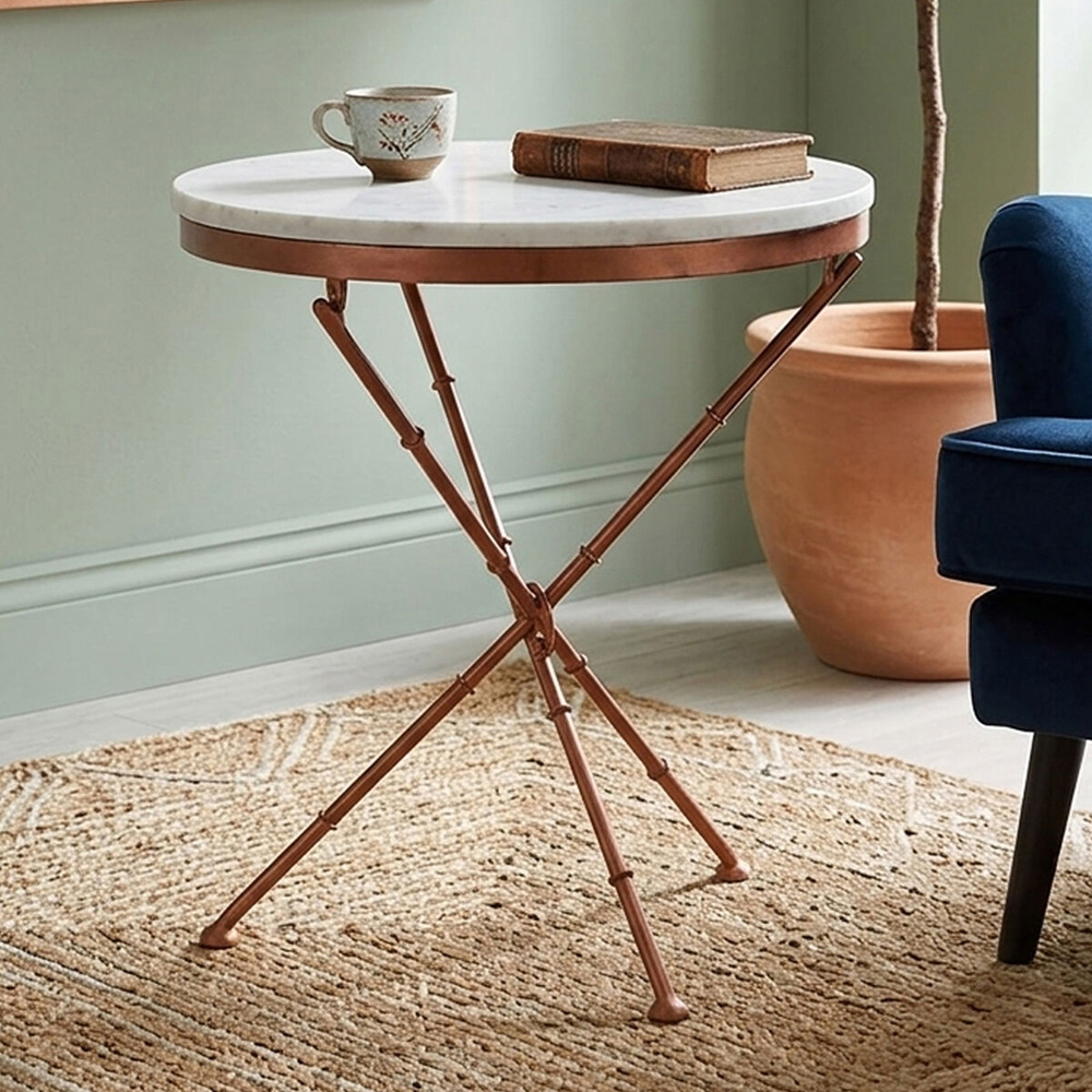Premier Housewares Nirav Cross Leg Accent Table Image 3
