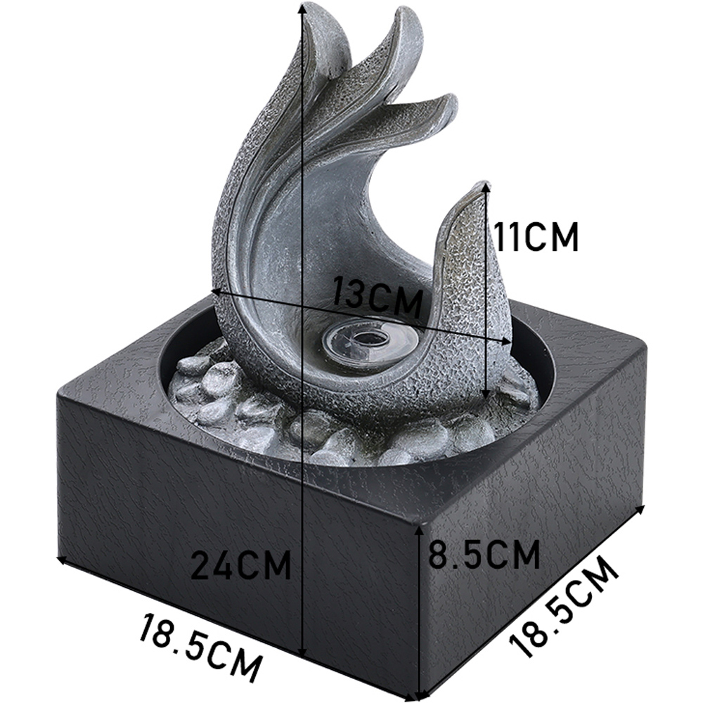 Living and Home Tabletop Resin Water Fountain with Light Image 7