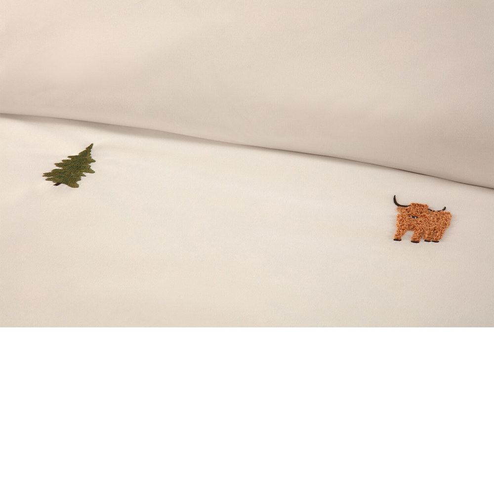 Highland Forest Cows Duvet Set White Single Image 4