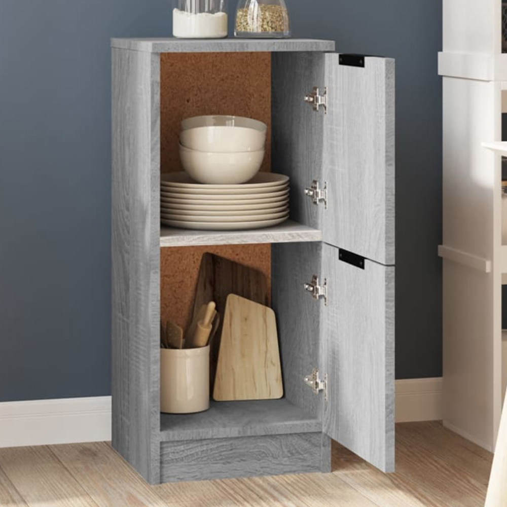 vidaXL 2 Door Grey Sonoma Wooden Sideboard Image 1