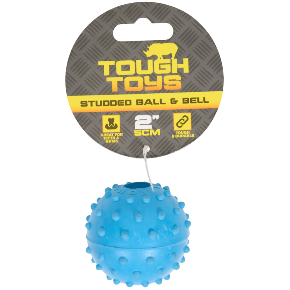 Tough Toy Studded Ball and Bell Image 3