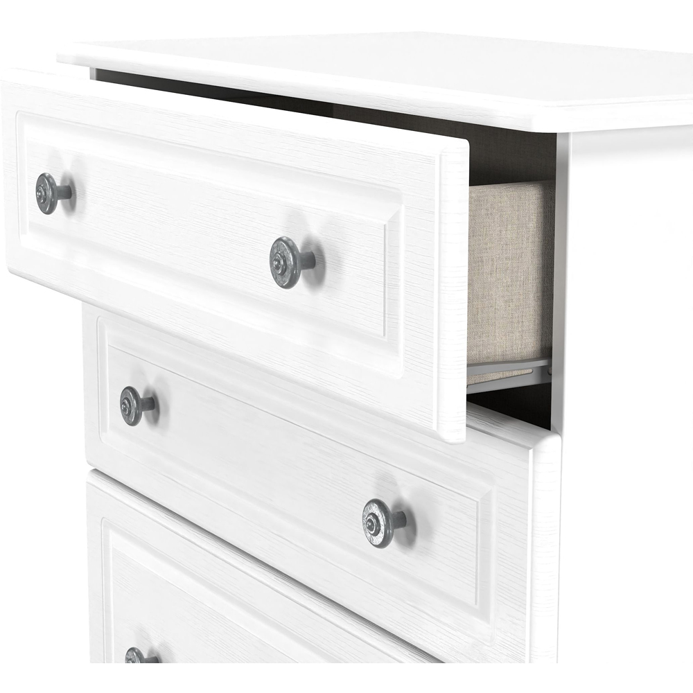 Crowndale Pembroke 4 Drawer Matt White Deep Chest of Drawers Ready Assembled Image 6