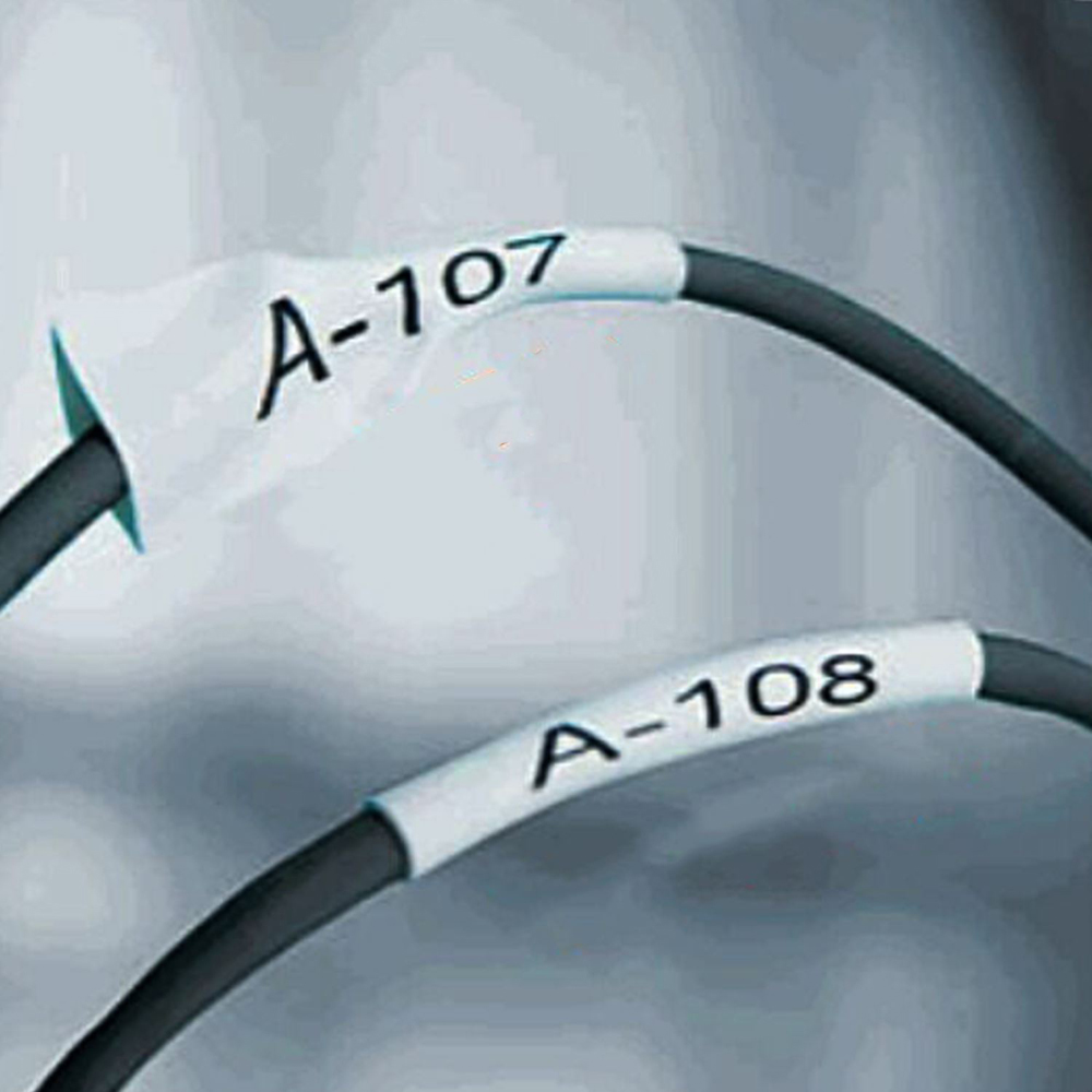 DYMO RhinoPRO Industrial Heat Shrink Black on White Label Tube 19mm x 1.5m Image 6