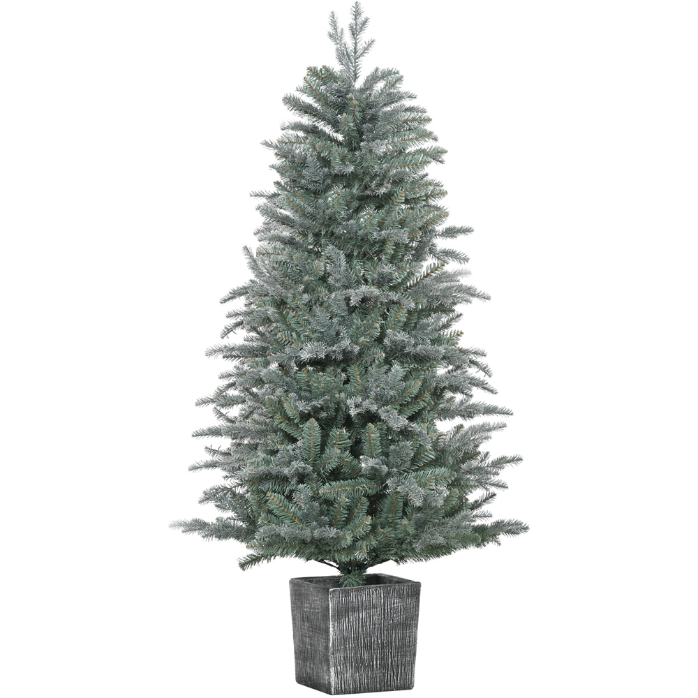 Everglow Green Tall Artificial Christmas Tree with Pot Stand 5ft Image 1