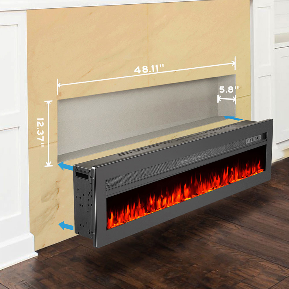 Living and Home Wall Mounted or Freestanding Electric Fireplace 50 Inch 1500W Image 7