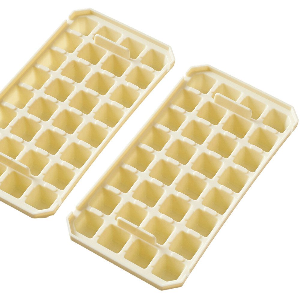 Living and Home Cream 64 Grid Press Type Ice Cube Mold Box Image 4