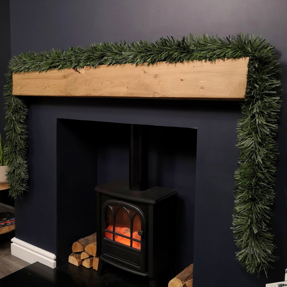 Samuel Alexander Festive Chunky Pine Christmas Tinsel Garland Green 300cm Image 4
