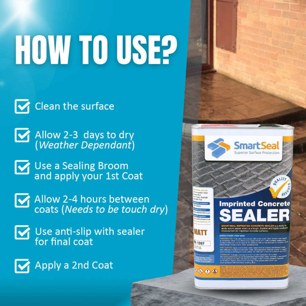SmartSeal Matt Finish Imprinted Concrete Sealer 5L 2 Pack Image 6