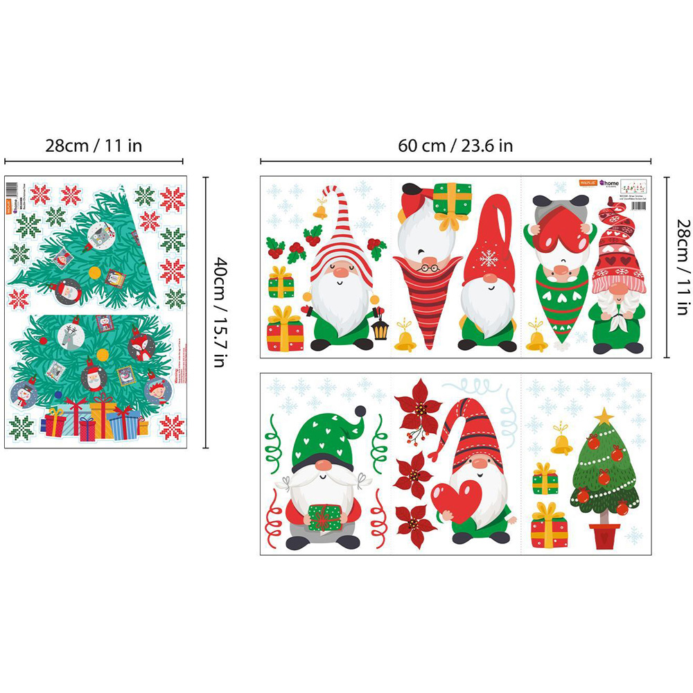 Walplus Christmas Gnomes Around The Tree Self Adhesive Wall Stickers 78 Piece Image 6
