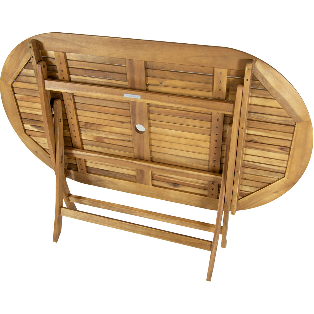 Charles Bentley 6 Seater Oval Wooden Table Image 4