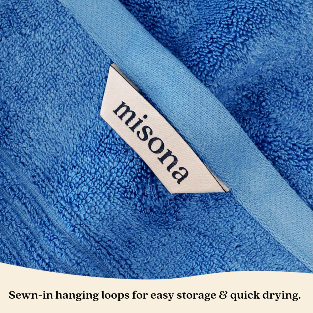 Misona Ultra Soft Bamboo Smoky Blue Face Cloth 2 Pack Image 3