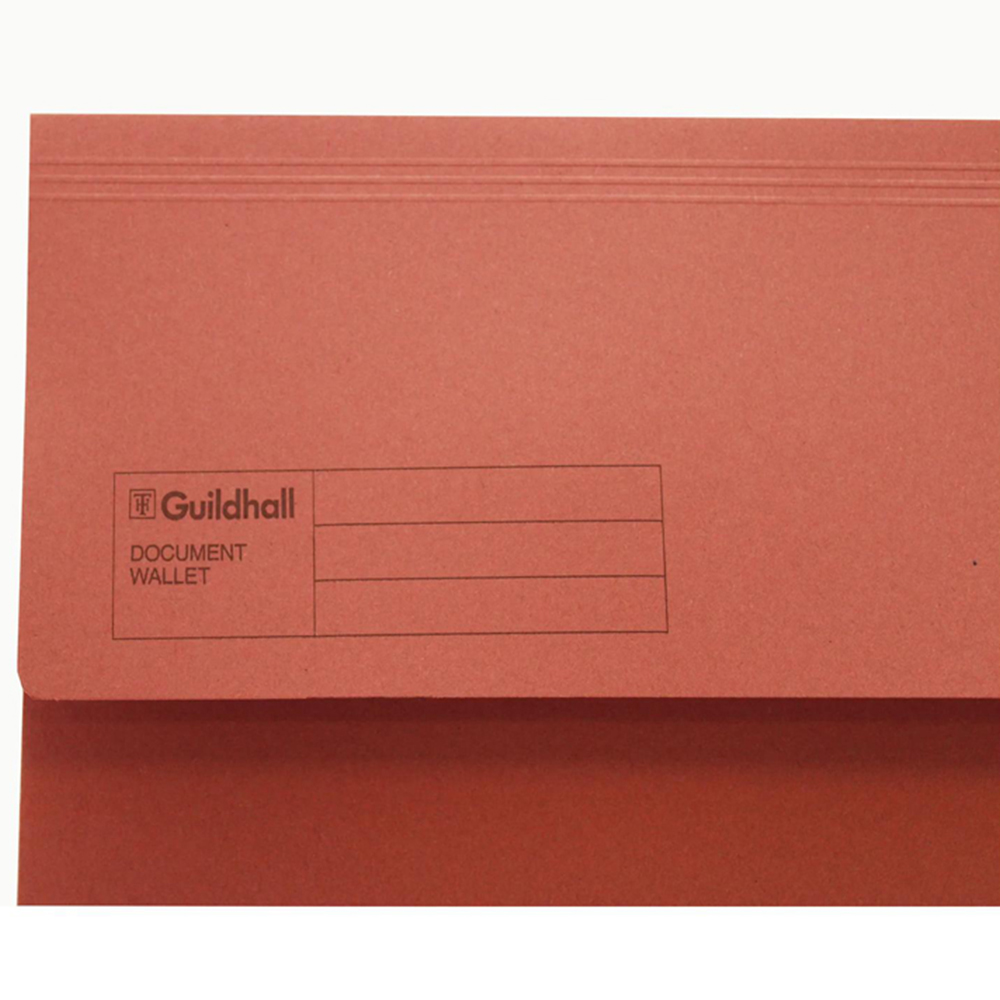 Exacompta Guildhall Red A4+ Manilla Document Wallet 50 Pack Image 6