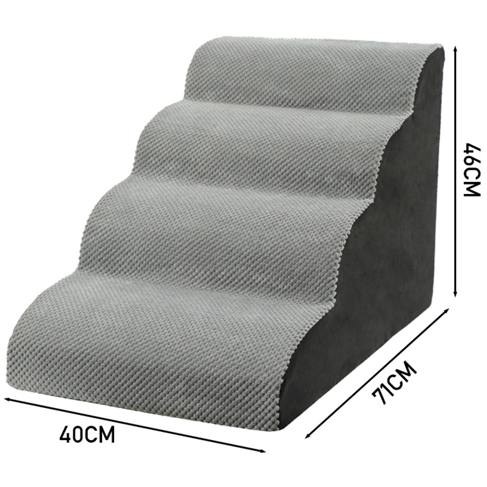 H&O Direct 4 Step Large Removable Grey Pet Steps Image 4