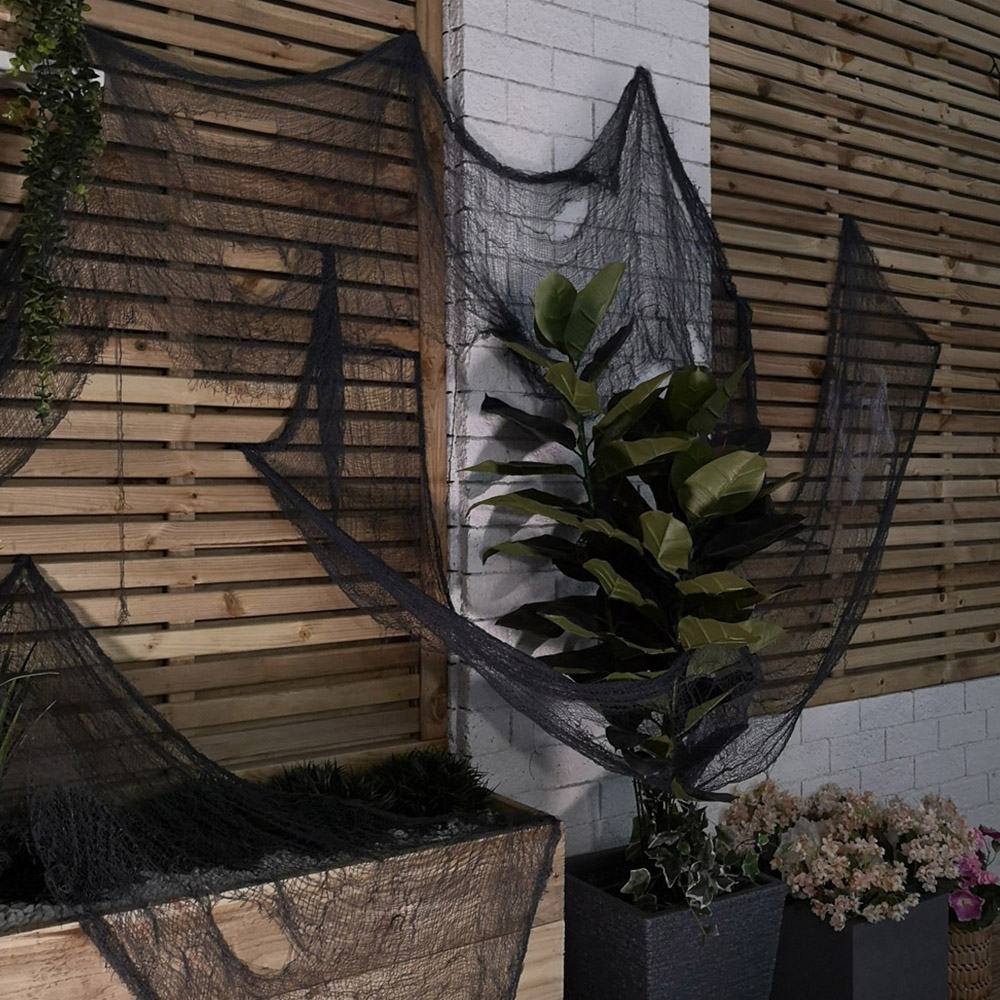 Samuel Alexander Black Freaky Fabric Net Halloween Decoration 2.9m 2 Pack Image 2