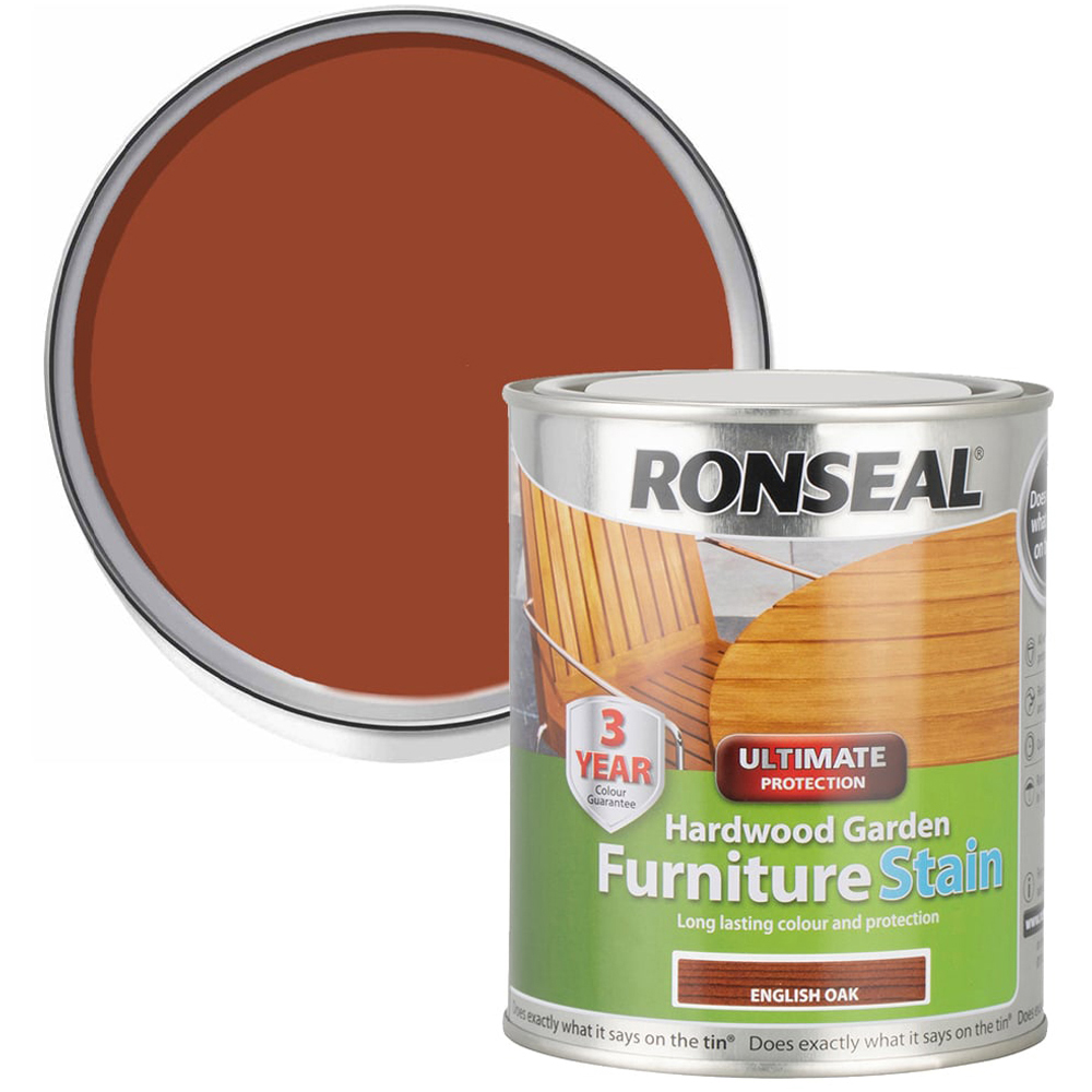 Ronseal English Oak Garden Furniture Stain 750ml Image 1