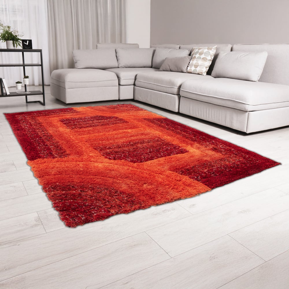 DS Living Trellis Red Ultra Plush Rug 160 x 230cm Image 2