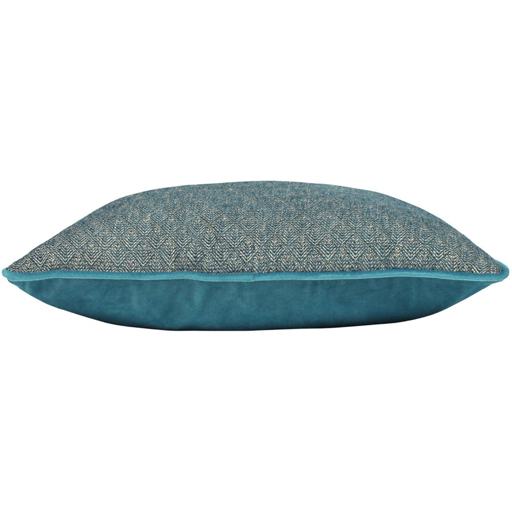 Paoletti Blenheim Teal Geometric Cushion Image 3