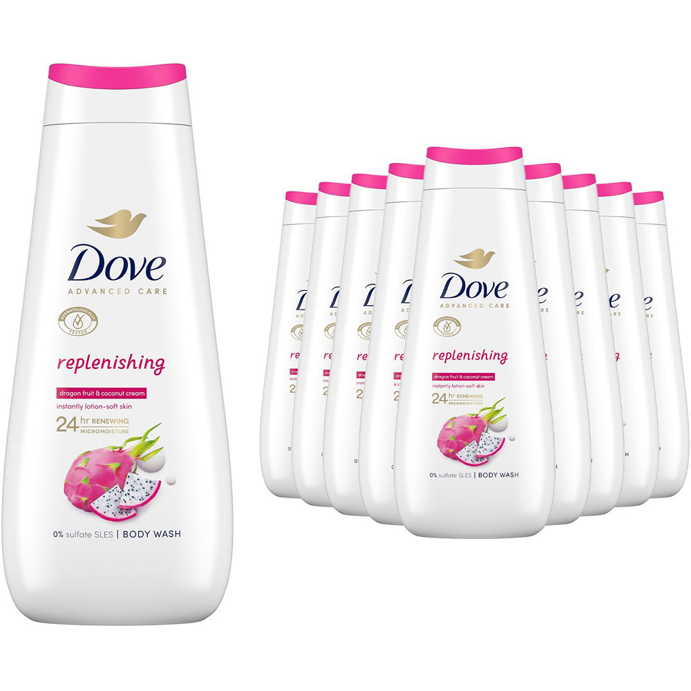 Dove Advanced Care Replenishing Body Wash Body Wash 400ml 10 Pack Image 1