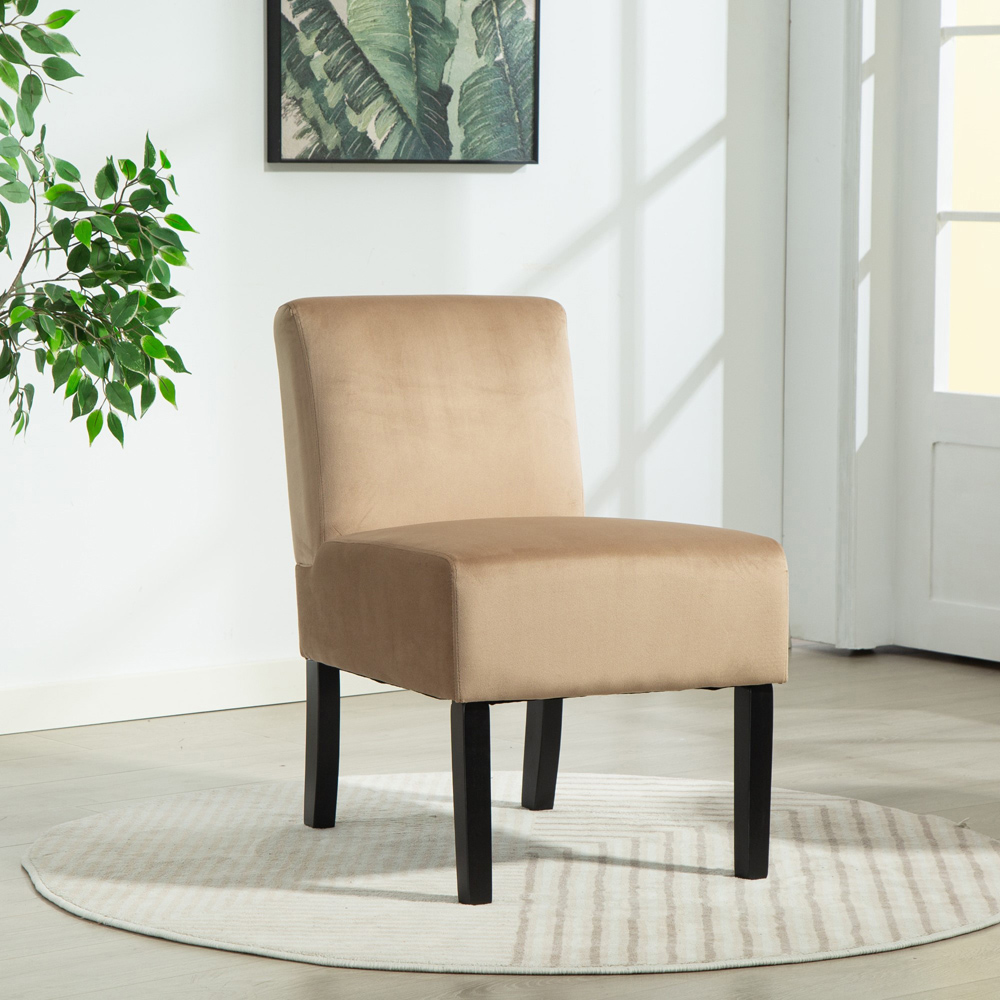 Artemis Home Valina Velvet Fabric Brown Accent Chair Image 6